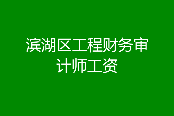 滨湖区工程财务审计师工资