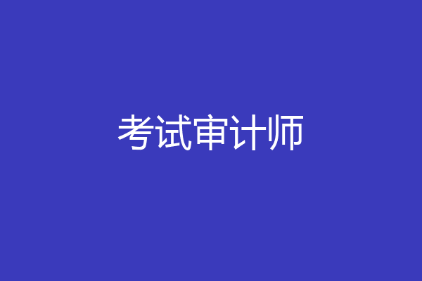 考试审计师