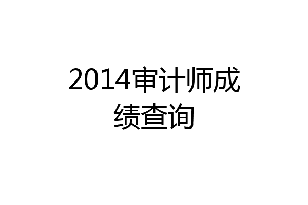 2014审计师成绩查询