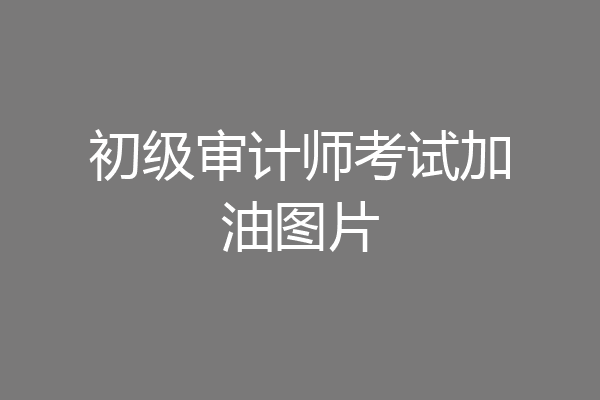 初级审计师考试加油图片
