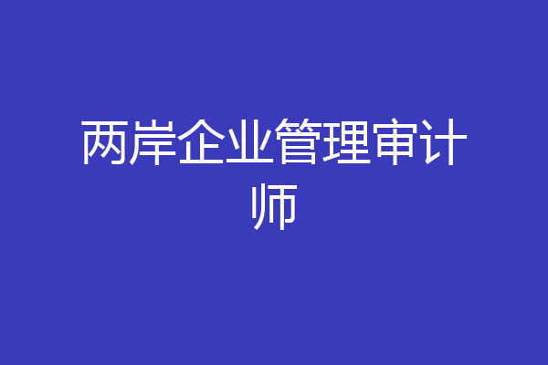 两岸企业管理审计师
