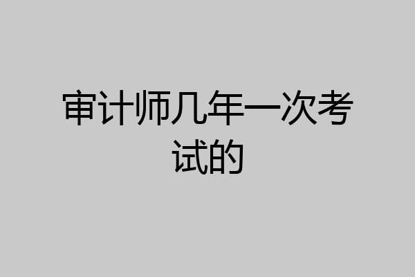 审计师几年一次考试的