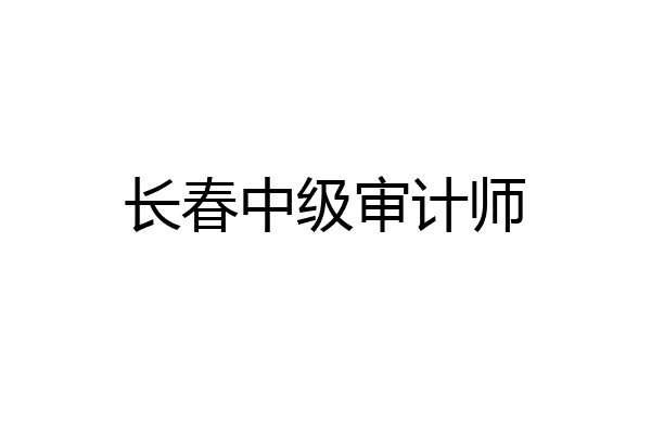 长春中级审计师