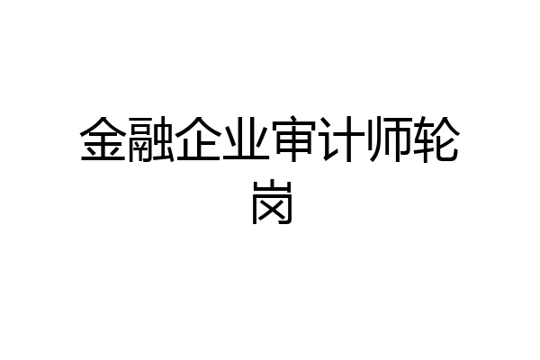 金融企业审计师轮岗
