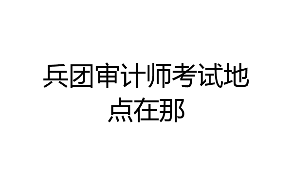 兵团审计师考试地点在那
