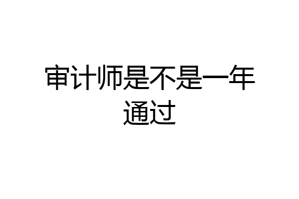 审计师是不是一年通过