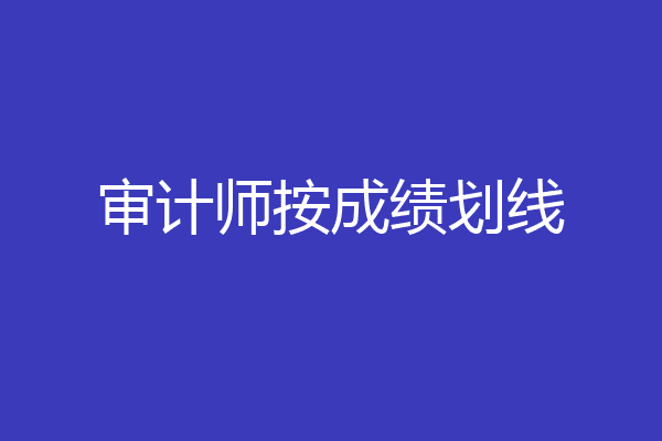 审计师按成绩划线