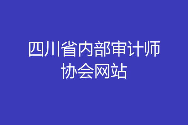 四川省内部审计师协会网站