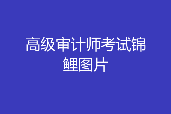 高级审计师考试锦鲤图片