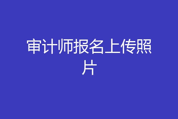 审计师报名上传照片