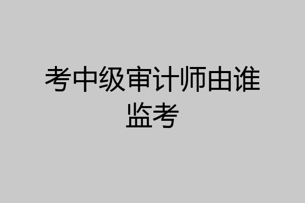 考中级审计师由谁监考
