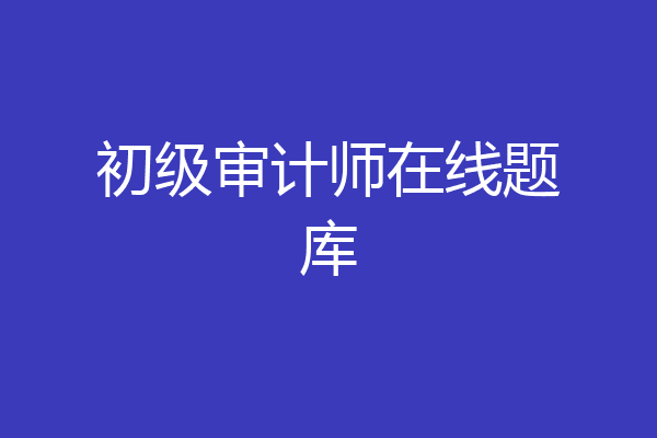 初级审计师在线题库