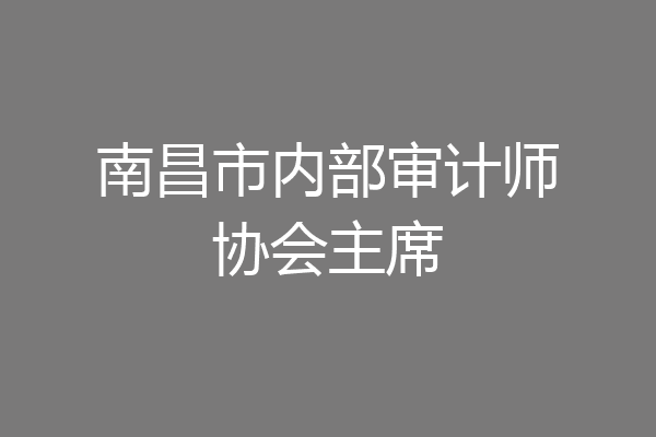 南昌市内部审计师协会主席