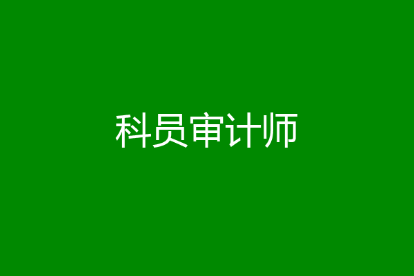 科员审计师