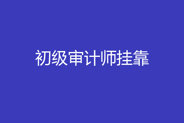 初级审计师挂靠