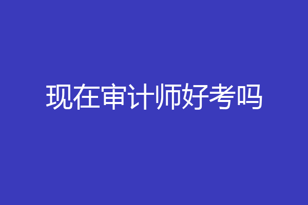 现在审计师好考吗