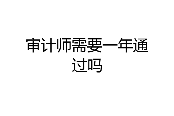 审计师需要一年通过吗