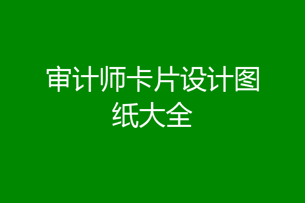 审计师卡片设计图纸大全