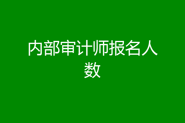 内部审计师报名人数