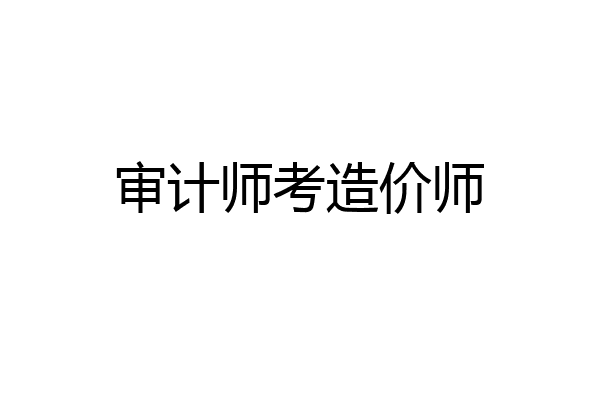 审计师考造价师