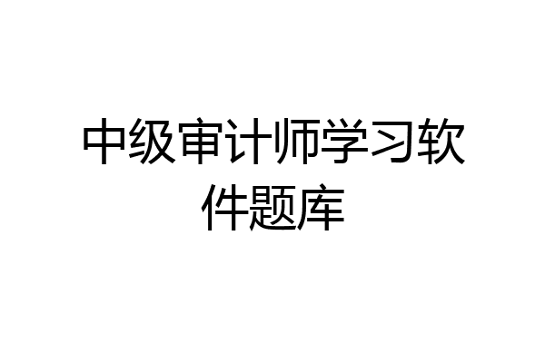 中级审计师学习软件题库