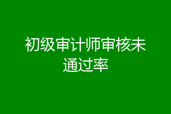 初级审计师审核未通过率