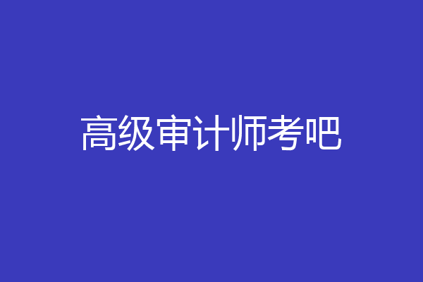 高级审计师考吧