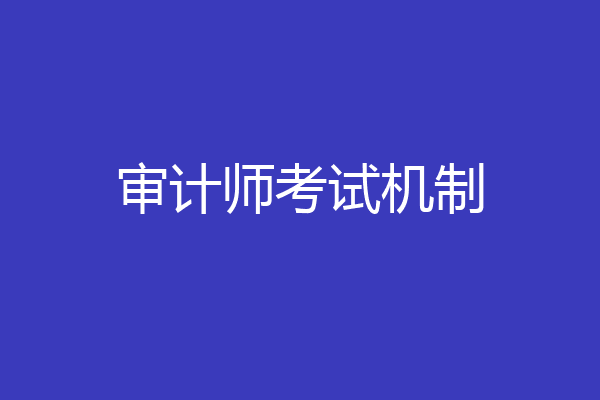 审计师考试机制