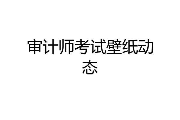 审计师考试壁纸动态
