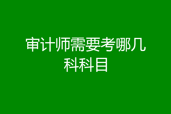 审计师需要考哪几科科目