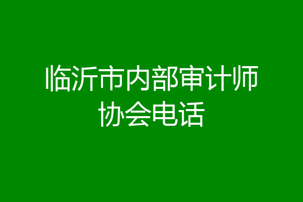 临沂市内部审计师协会电话