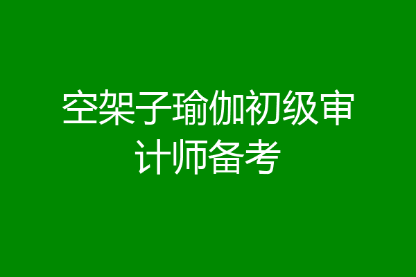 空架子瑜伽初级审计师备考