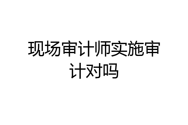 现场审计师实施审计对吗