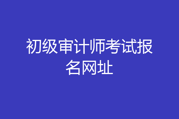 初级审计师考试报名网址
