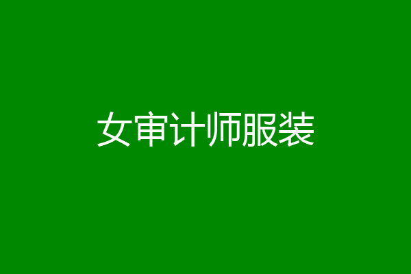 女审计师服装