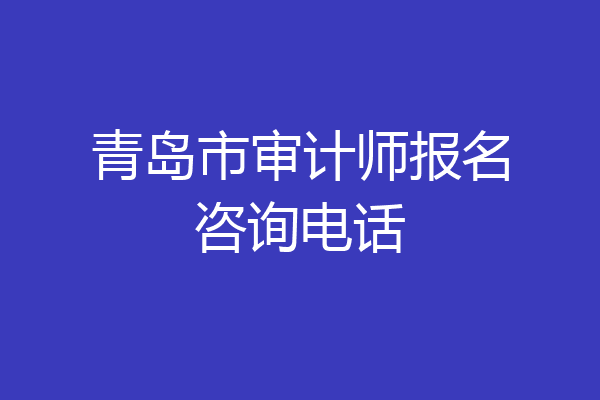 青岛市审计师报名咨询电话
