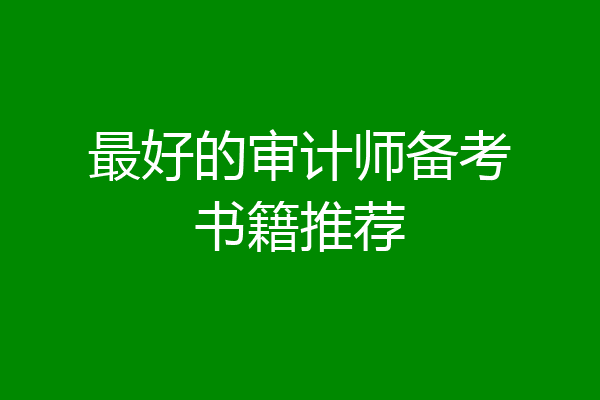 最好的审计师备考书籍推荐