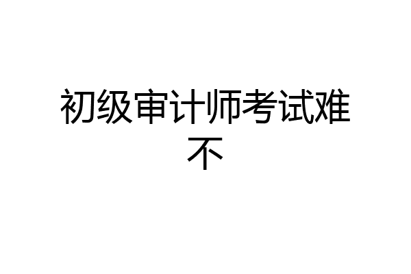 初级审计师考试难不