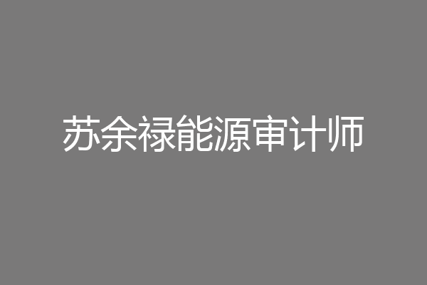 苏余禄能源审计师