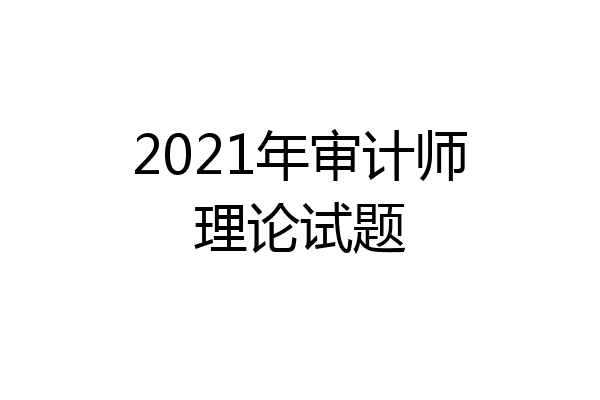 2021年审计师理论试题