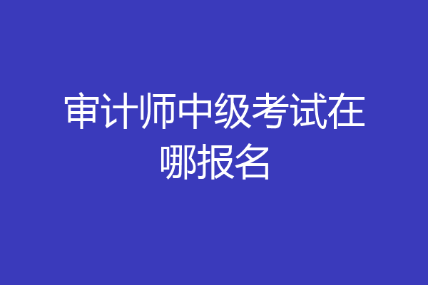 审计师中级考试在哪报名