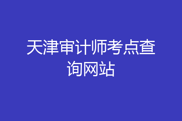 天津审计师考点查询网站