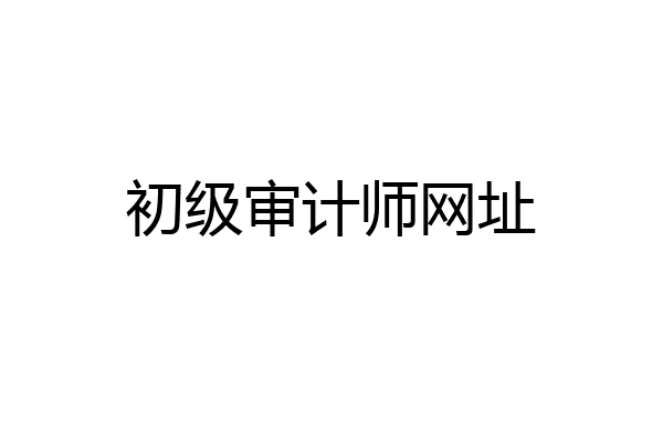 初级审计师网址