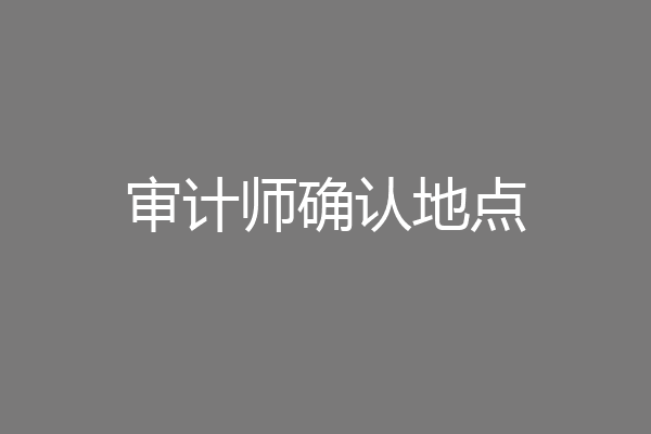 审计师确认地点
