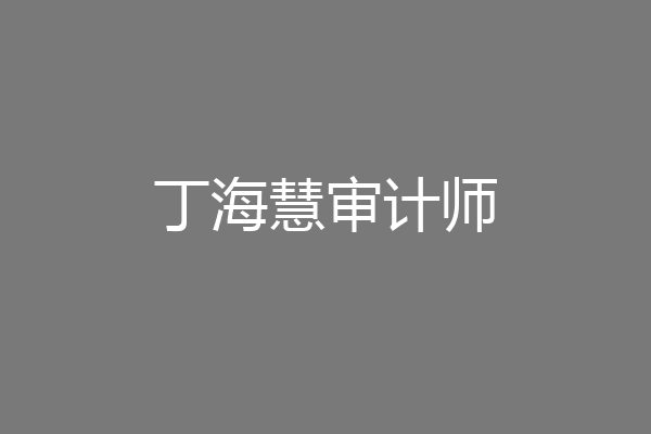 丁海慧审计师