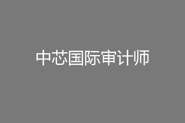 中芯国际审计师