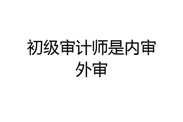 初级审计师是内审外审