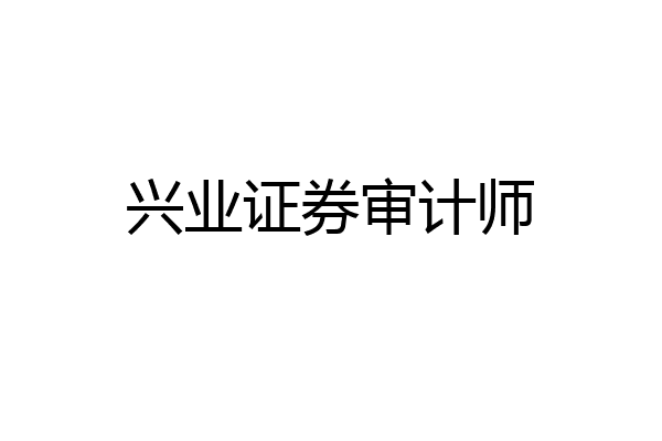 兴业证券审计师
