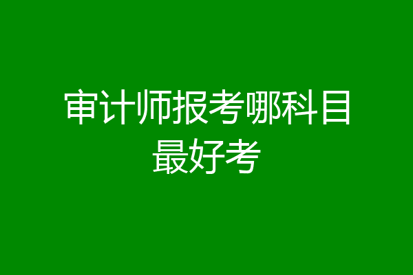 审计师报考哪科目最好考