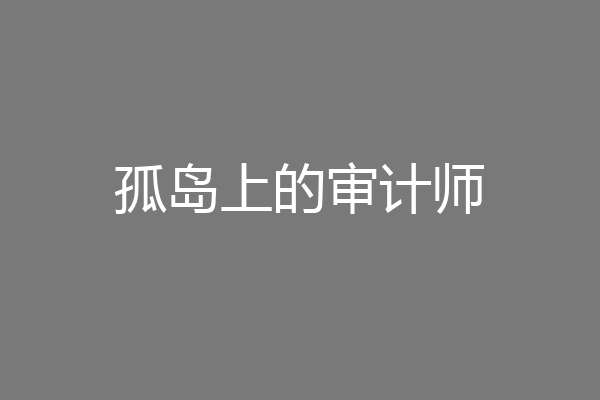 孤岛上的审计师